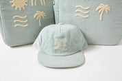 Seamist light blue organic cotton corduroy cap