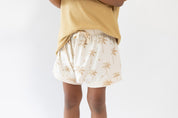 cream Oasis moon elasticated shorties by Bam Loves Boo