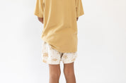 cream Oasis moon elasticated shorties by Bam Loves Boo