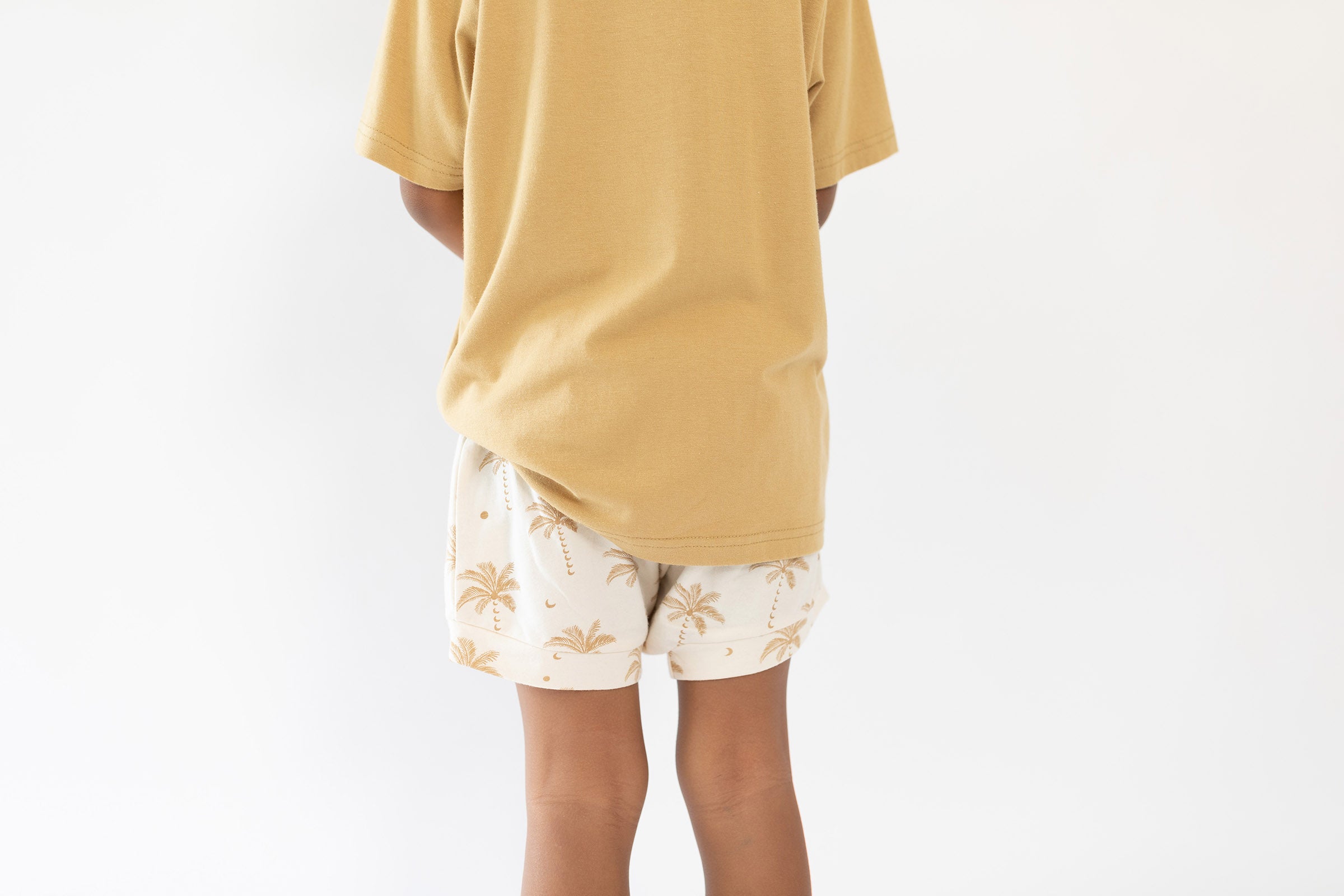 cream Oasis moon elasticated shorties by Bam Loves Boo