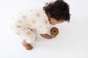 Oasis Moon palm Tree cream jumpsuit by Bam Loves Boo