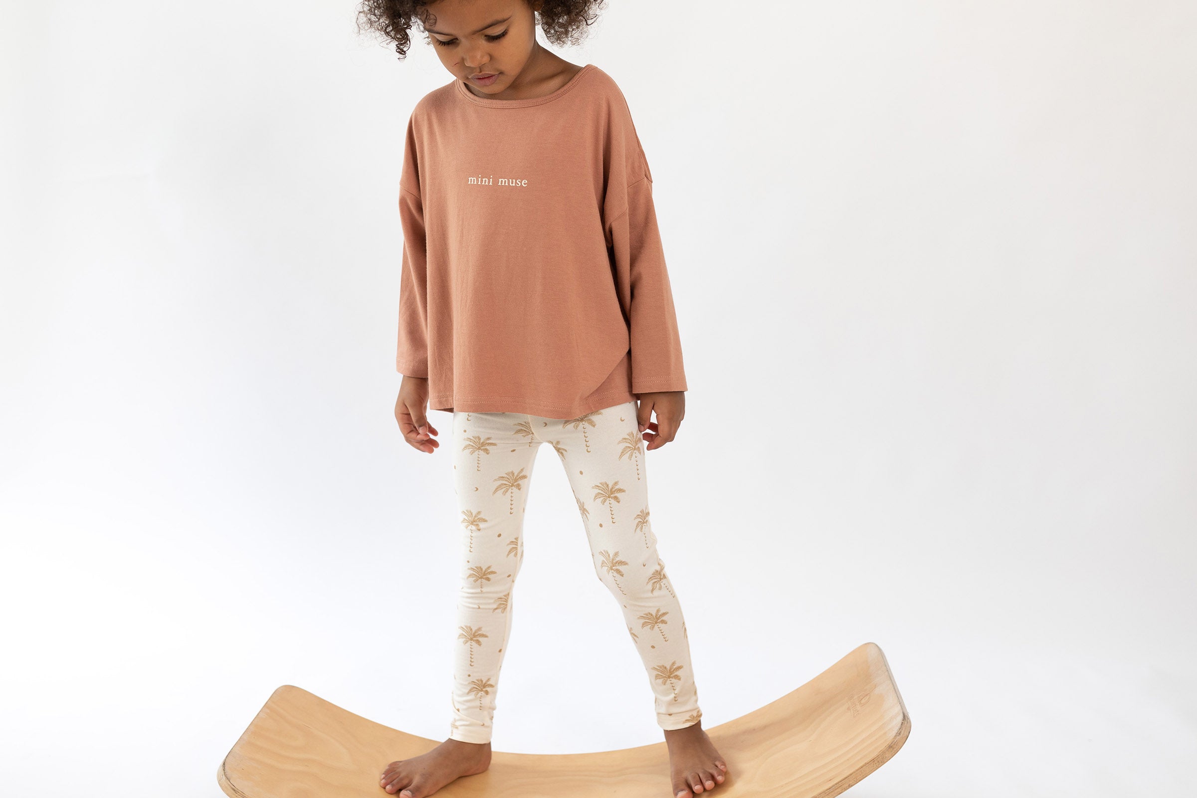 Oasis Moon palm leggings, cream by  Bam Loves Boo