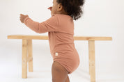 Mini muse baby bamboo long sleeve onesie by Bam Loves Boo