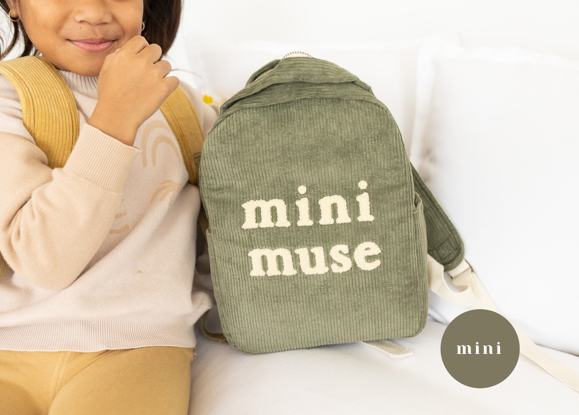 Mini Muse Organic Backpack - Olive
