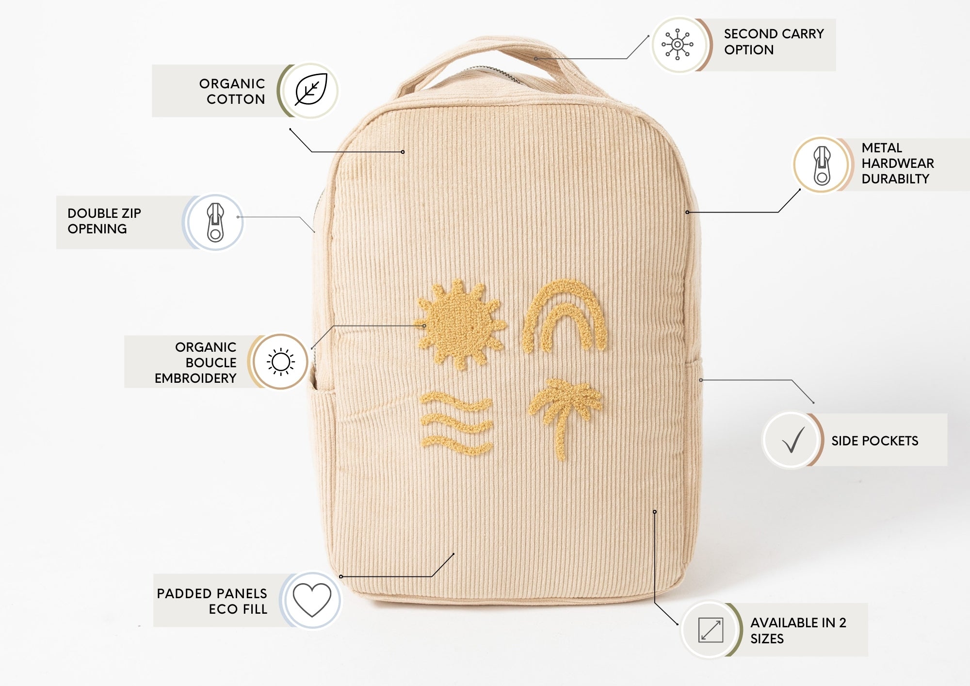 Solstice Organic Backpack - Beige