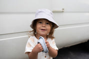reversible organic cotton bucket hat for babies and kids