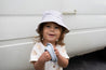 reversible organic cotton bucket hat for babies and kids