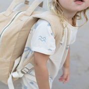 Cali cream bamboo tee and backpack by Bam Loves Boo