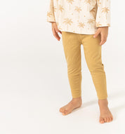 Honey coloured bamboo organic cotton leggings by Bam Loves Boo