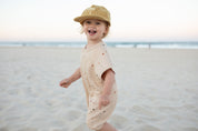 Kids Honey coloured organic Cotton corduroy cap by Bam Loves Boo