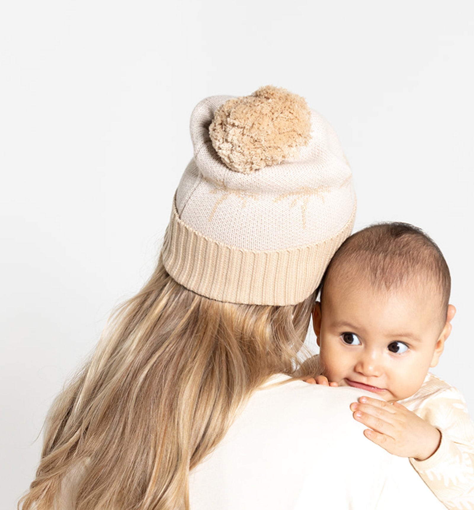 Ladies organic cotton Jacquard Palm Tree winter beanie by Bam Loves Boo 