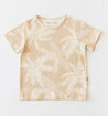 beige Palm leaves Printed Tee by Bam Loves Boo
