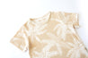 Palm leaves beige and cream kids shorts and Tee By Bam Loves Boo
