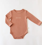 Mini muse baby bamboo long sleeve onesie by Bam Loves Booc