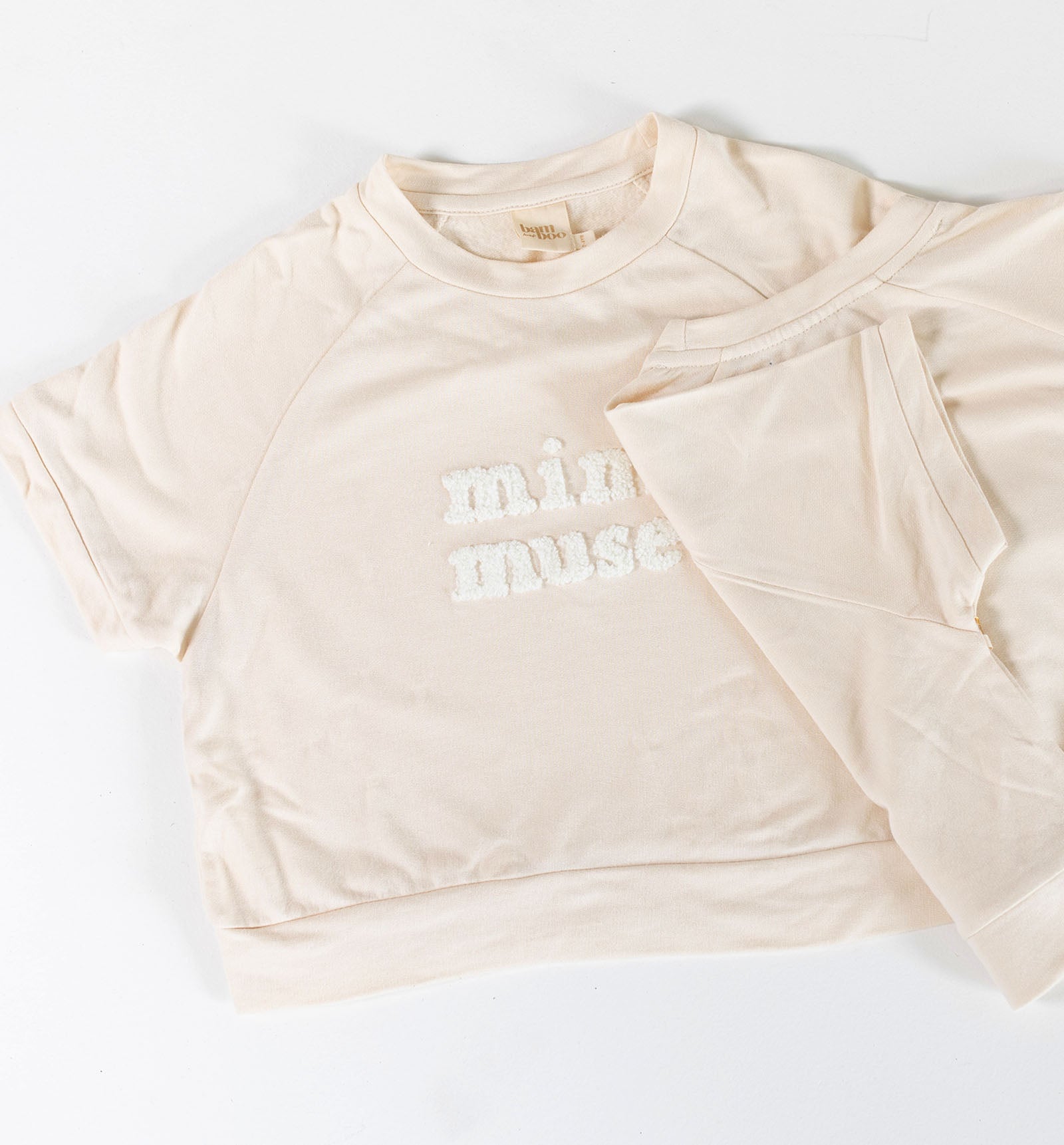 Mini muse boucle slouch cream top by Bam Loves Boo