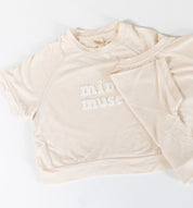 Mini muse boucle slouch cream top by Bam Loves Boo