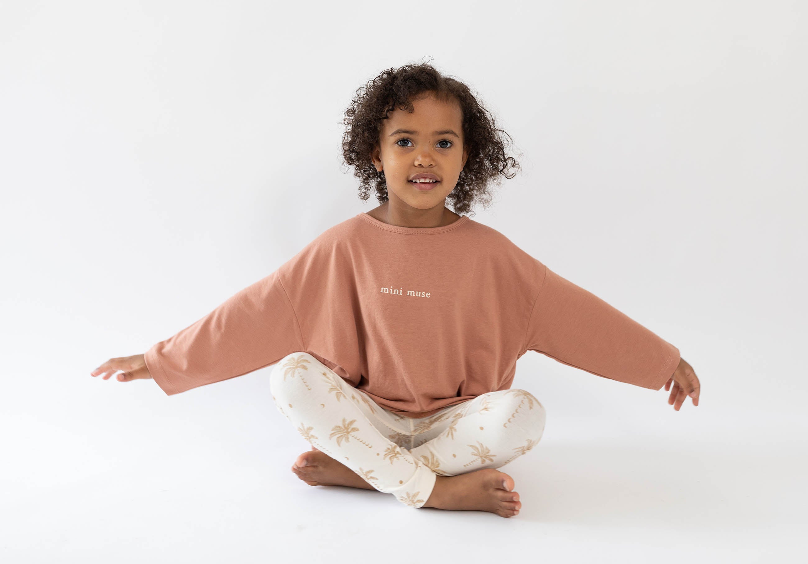 rust mini muse long sleeve tee by bam loves boo