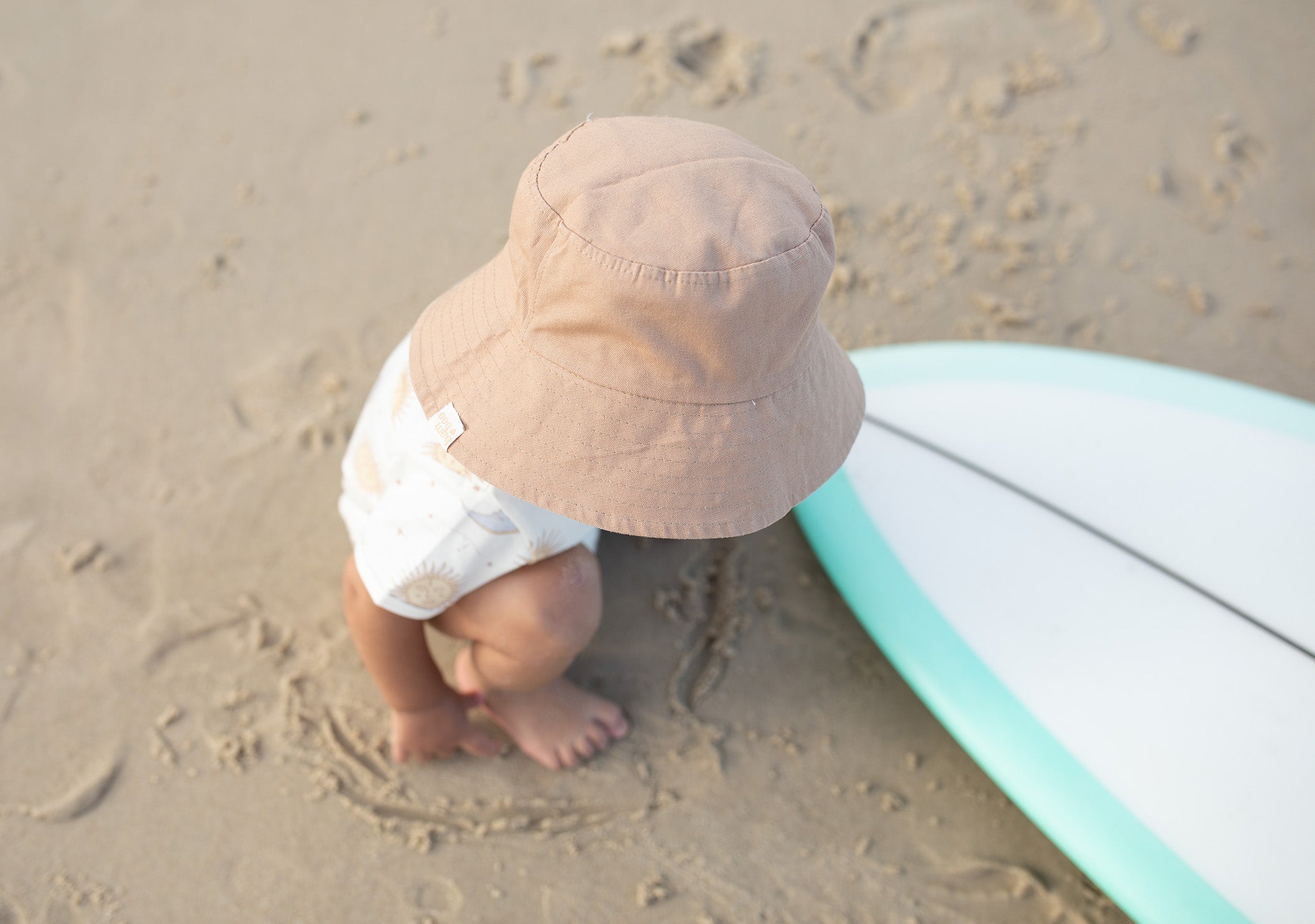 reversible organic cotton bucket hat for babies and kids