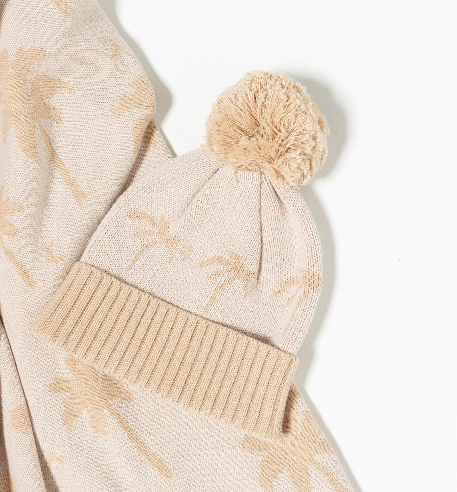 Organic Cotton Palm tree knitted kids beanie by Bam Loves Boo