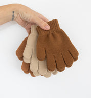 Brown Organic Cotton Kids Gloves by Bam Loves Boo