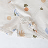 organic printed shortall crotch snaps elements print