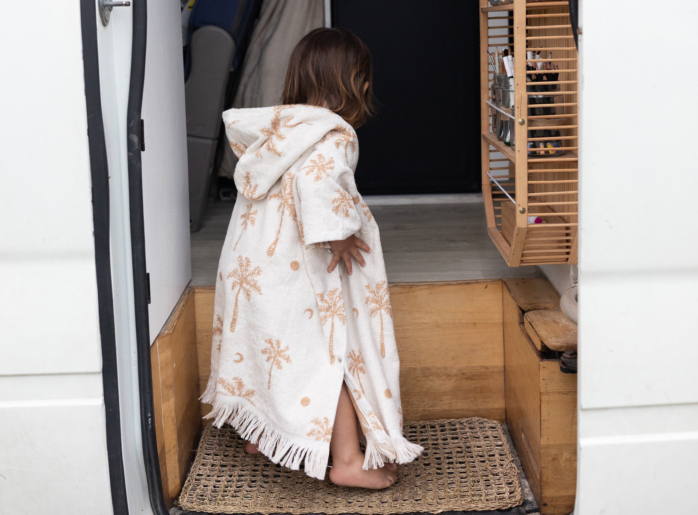 Kids Palm tree Bamboo poncho by Bam Loves Boo and Sunday Minx