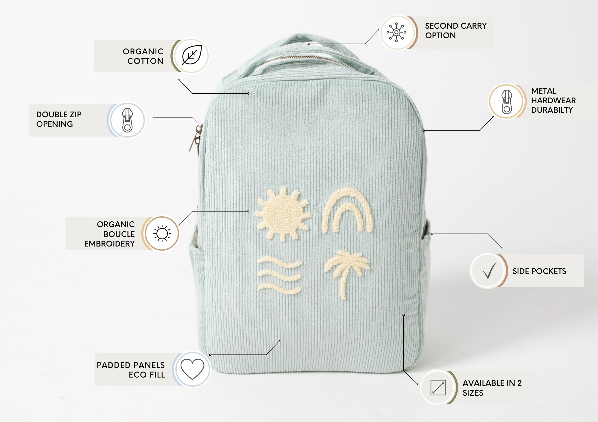 Solstice Organic Backpack - Seamist