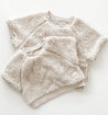 100% Recycled sherpa Fleece slouch top made from recycled plastic water bottles by Bam Loves Boo