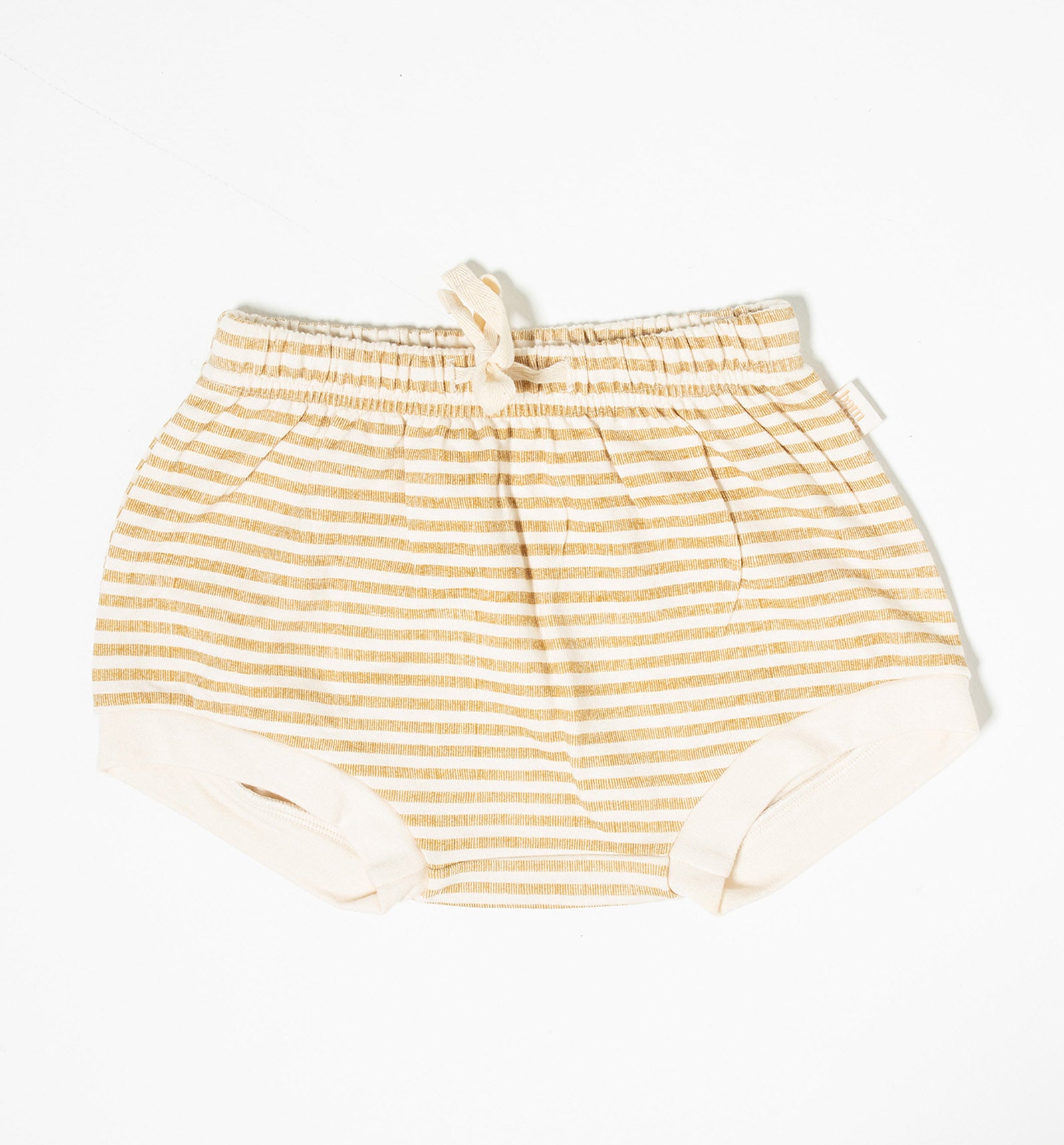 Striped shorties in Bamboo Organic cotton fleece by Bam Loves Boo