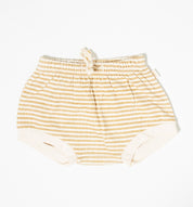 Striped shorties in Bamboo Organic cotton fleece by Bam Loves Boo