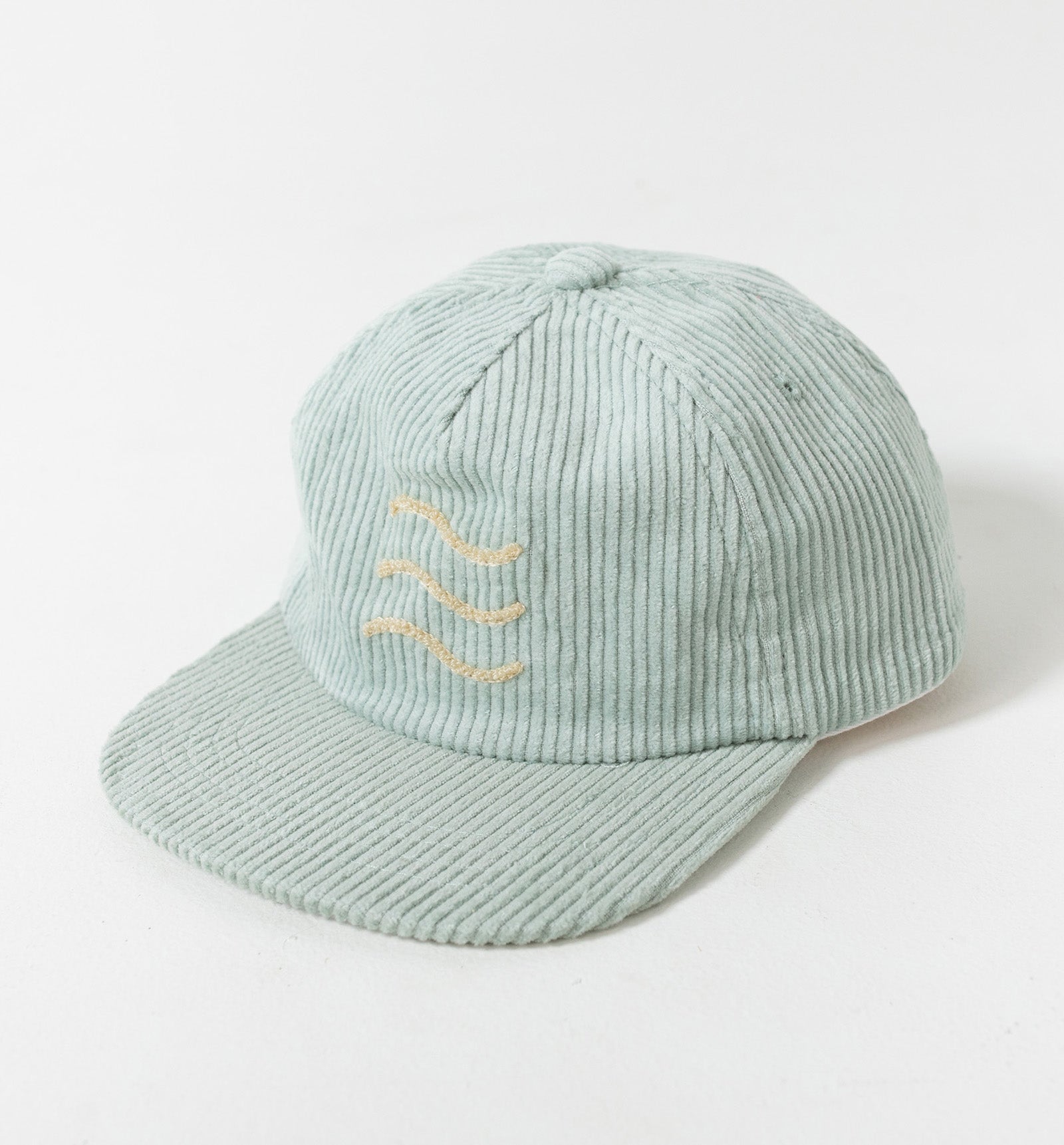 Seamist light blue organic cotton corduroy cap