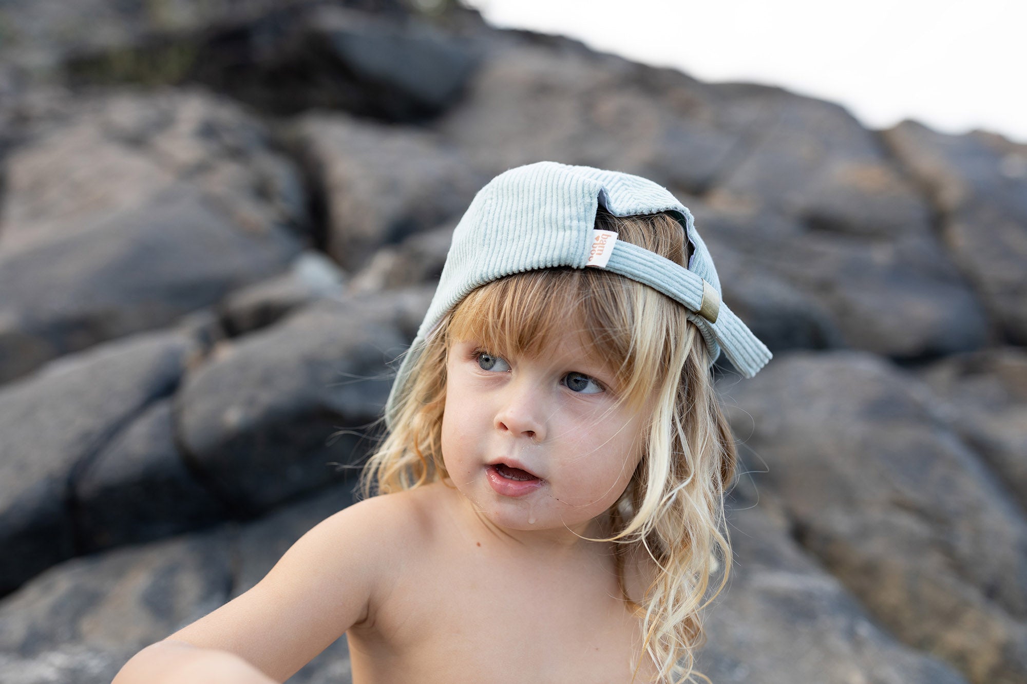 Seamist light blue organic cotton corduroy cap
