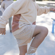 Striped kids bamboo shorties  by bam loves boo