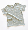 Sage Green Kids Tee with palm tree print by Bam Loves  Boo