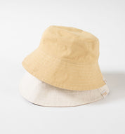 reversible organic cotton bucket hat for babies and kids