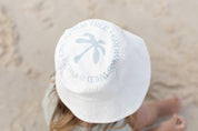 reversible organic cotton bucket hat for babies and kids