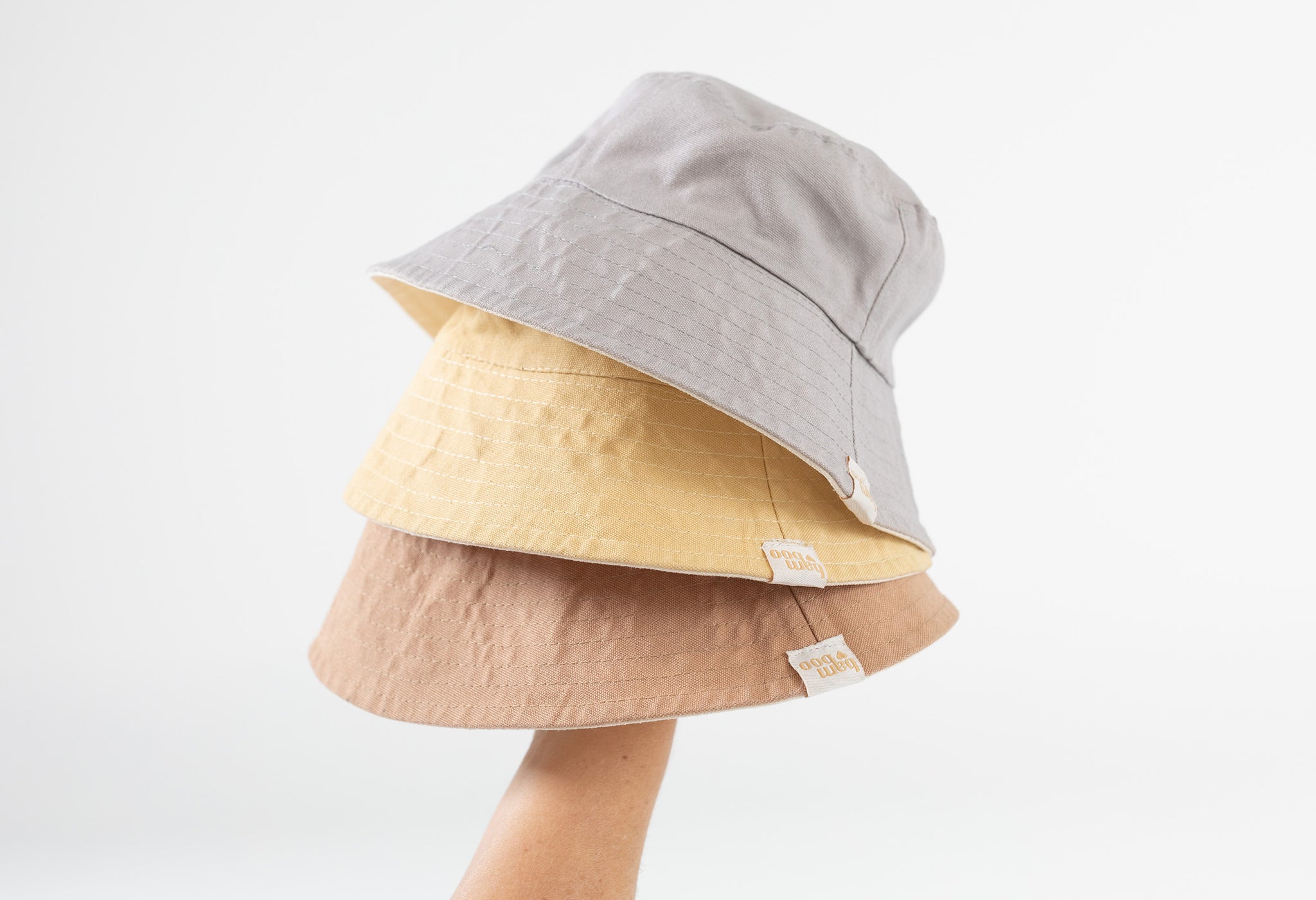 reversible organic cotton bucket hat for babies and kids