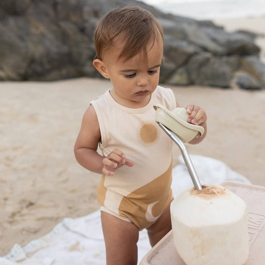 Cream hot sale onesie baby